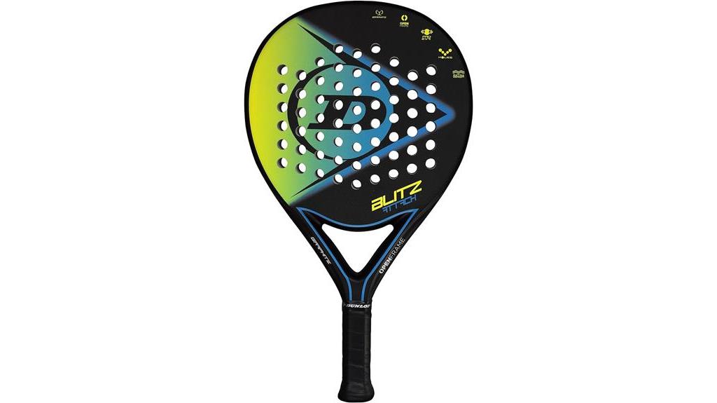 Dunlop Blitz Attack – Pala Da Padel Unisex – Grafite Premium, Nucleo Pro EVA, Peso 365g – Massimo Controllo E Potenza