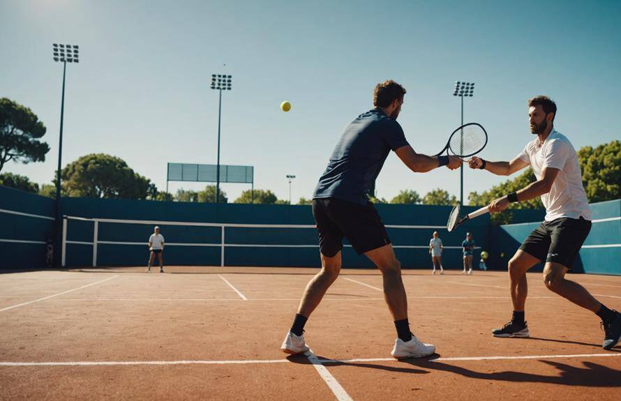 perfecting tennis techniques together