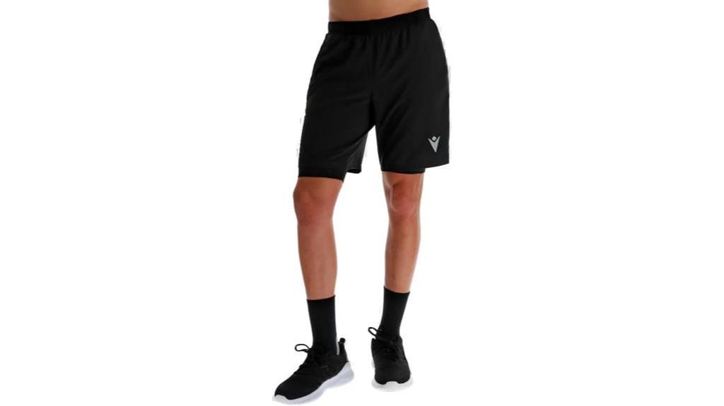 mens black padel shorts