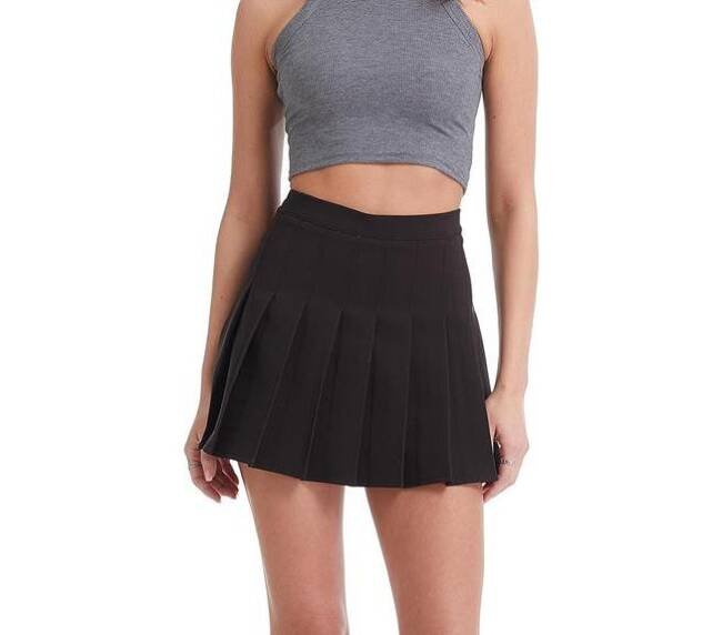 pleated high waist skirt