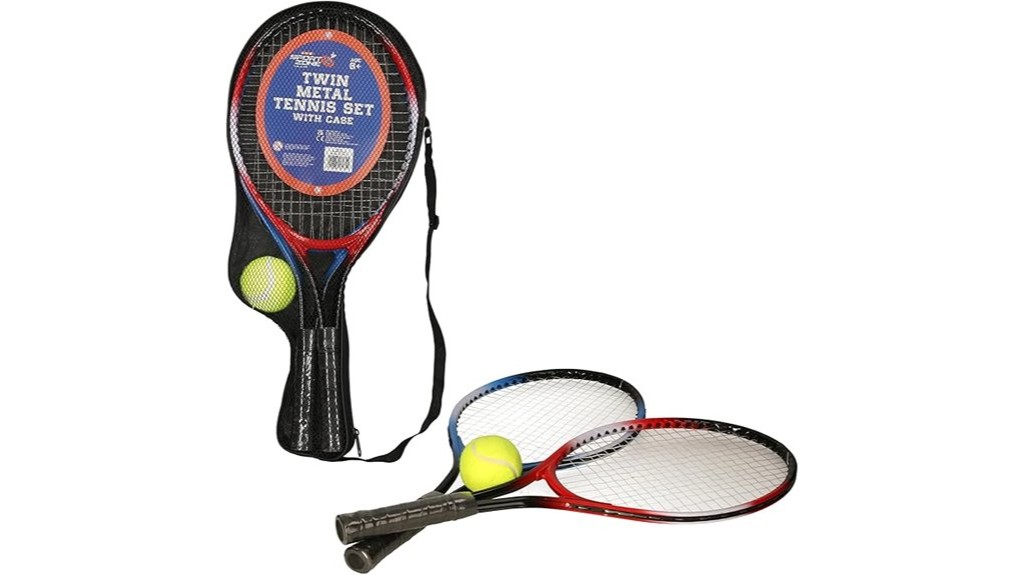 kids metal tennis set