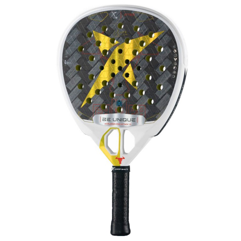 Drop Shot Explorer Pro Attack 1.0 2025 Lucas Campagnolo padel racket front view